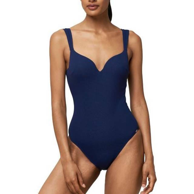 Triumph Summer Glow OWP Padded Swimsuit - Navy-2 - C 38