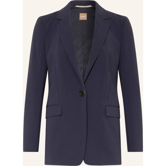 Hugo Boss Women's Jocalua8 Relaxed-Fit Blazer - Blue - Size: 8