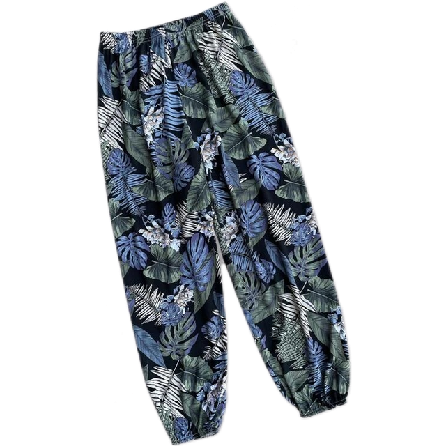 SHEIN Tropical Print Carrot Trousers