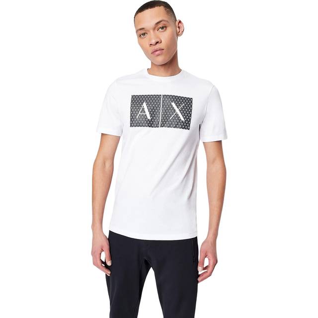 Armani Exchange Mens T-Shirt In White Cotton - Size Large