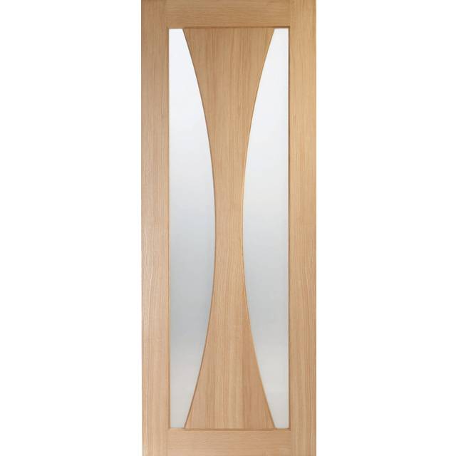 XL Joinery Verona Internal Oak Door with Obscure Glass (Thickness: 35mm, Size: 1981 x 686mm, Fire Door: No)