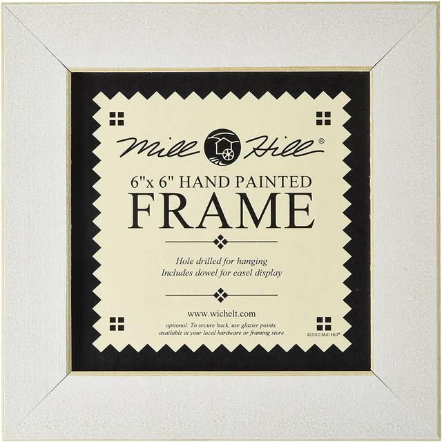 Mill Hill Wooden Frame  6 by 6-Inch  Antique White
