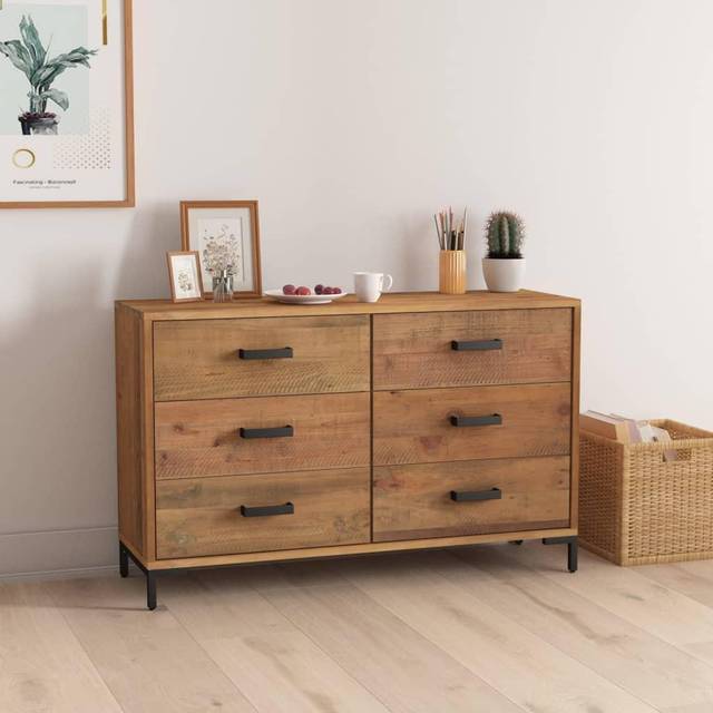 vidaXL Sideboard Brown 110x35x70 cm Solid Pinewood