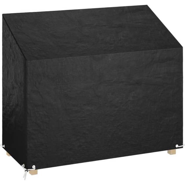 vidaXL Graden Bench Cover 8 Eyelets 160x70x70/88 cm Polyethylene - Black