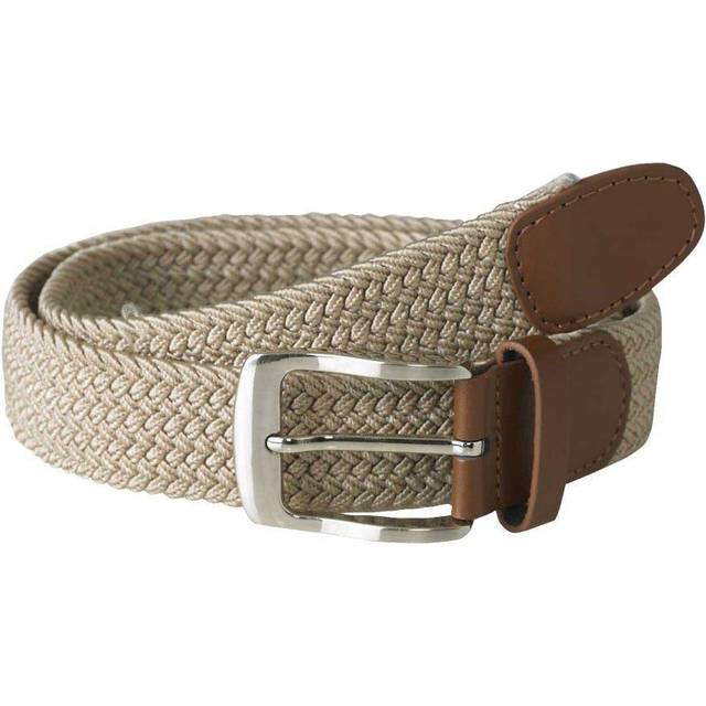 (2XL, Stone) Duke Mens Frank King Size Stretch Braided Belt