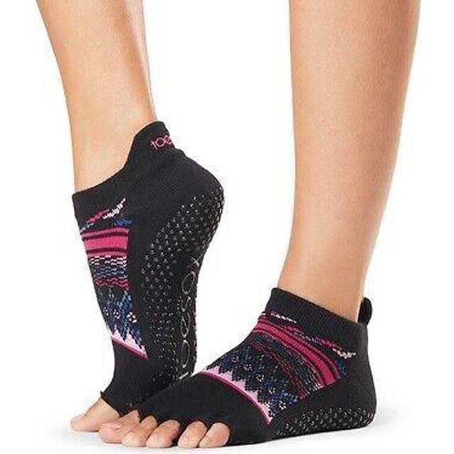 Toesox Womens Woodstock Half Toe Socks (S) - Black