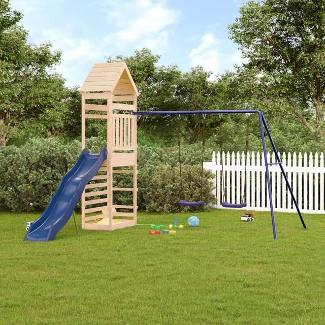 vidaXL Outdoor Playset Solid Wood Pine - Brown