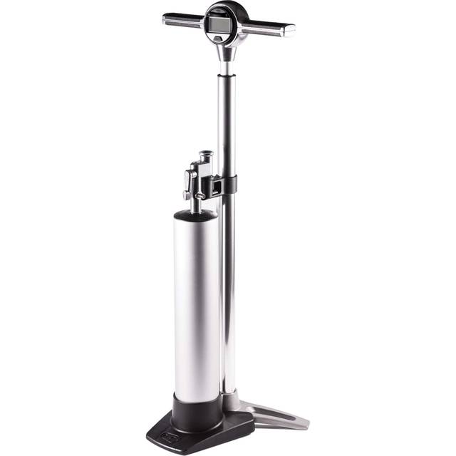 Crankbrothers Klic Fotpump med tubeless behållare 11 bar med digital manometer - Silver