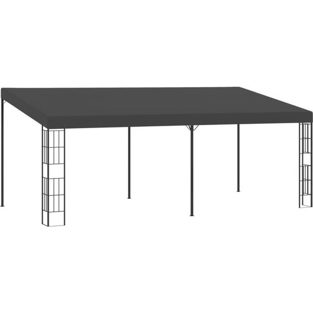 Väggmonterad paviljong 3x6 m antracit tyg