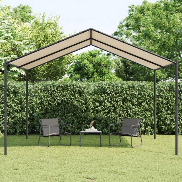 vidaXL Canopy Tent Beige 4x4 m Steel and Fabric