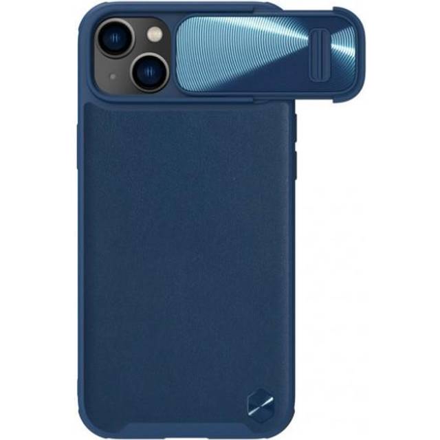 Nillkin Camshield Leather S Case Iphone 14 Case Cover With Camera Cover Blue