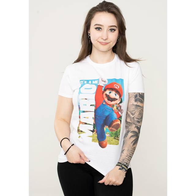 Super Mario - It's A Me Mario White - T-Shirt - white - L - 100% Cotton,Jersey