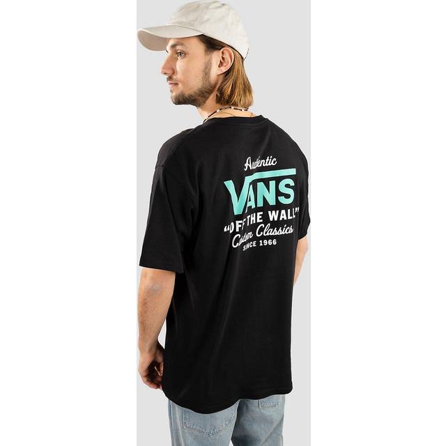 Vans, T-Shirts, male, Black, XL, Classic Tee Black/White Waterfall