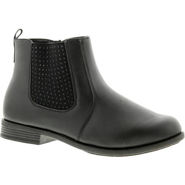 Miss riot girls boots ankle paris zip fastening black uk size