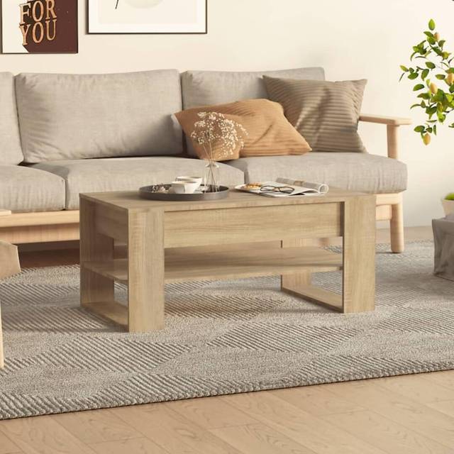 (sonoma oak) vidaXL Coffee Table Engineered Wood Centre Side Table Furniture Multi Colours