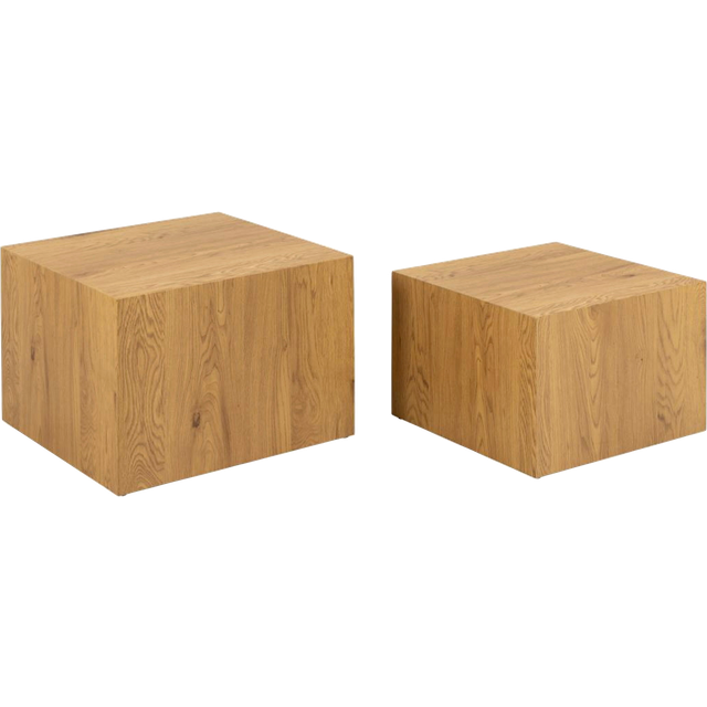 Dice Coffee Table Set on Oak, Oak
