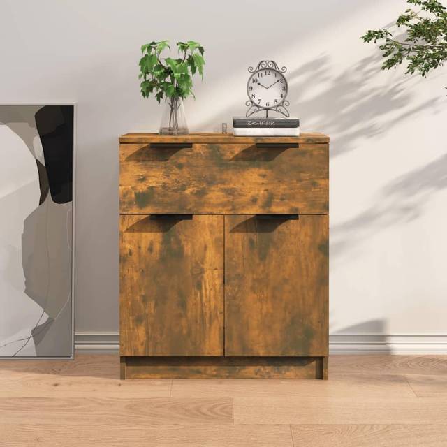 vidaXL Sideboard Smoked Oak 60x30x70 cm Engineered Wood - Brown