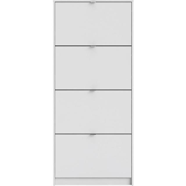 Florence Shoes 4 Flip Door Double Layer White Shoe Storage Cabinet - Furniture To Go