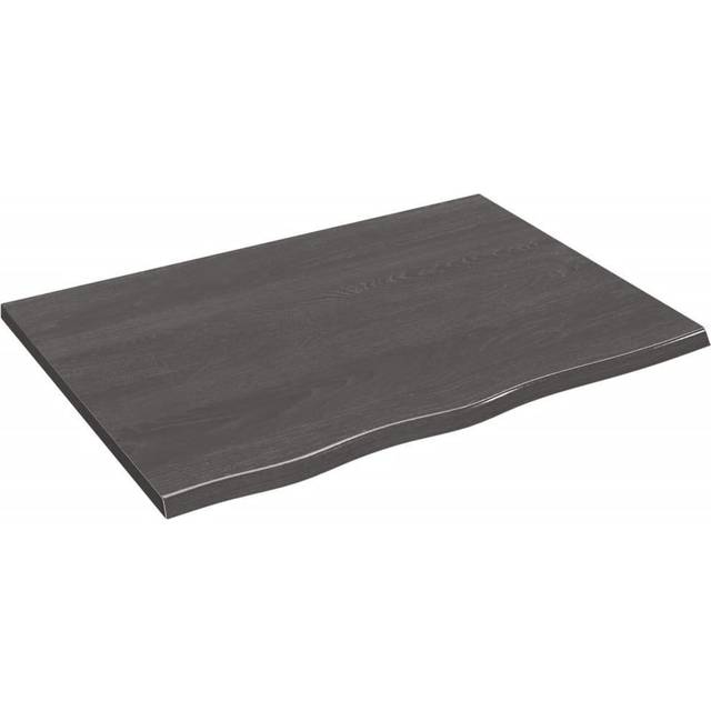 vidaXL Vägghylla mörkbrun 80x60x2 cm behandlad massiv ek