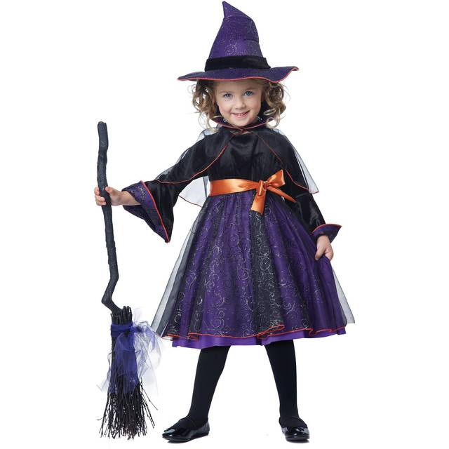Girl's Toddler Hocus Pocus Witch Costume | Girl's Witch Costumes - Black&#47;Orange&#47;Purple (3T/4T)