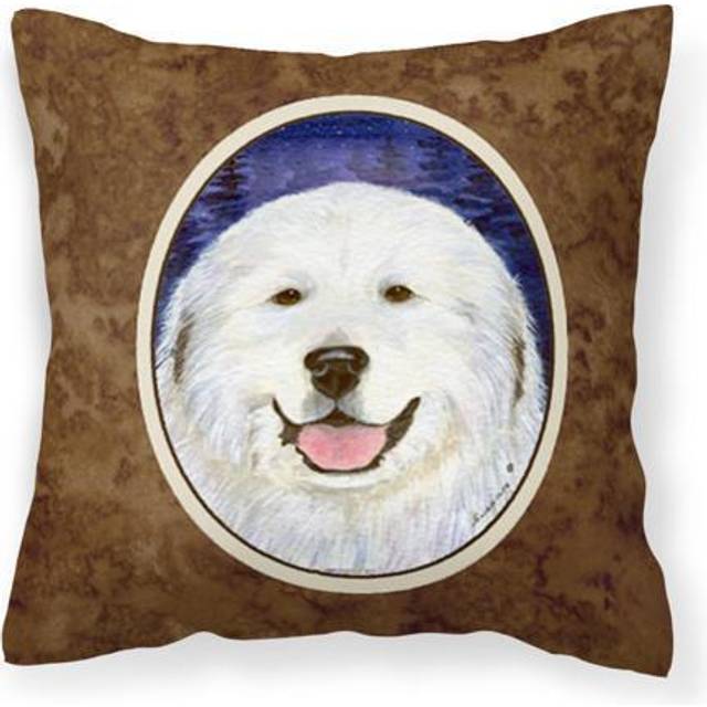 Caroline's Treasures SS8242PW1414 Great Pyrenees Decorative Canvas Fabric Pillow  Large  Multicolor