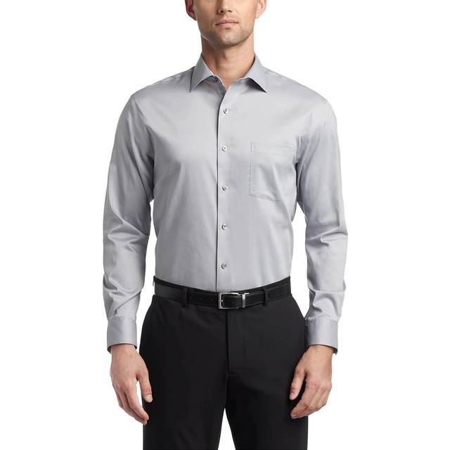 Van Heusen Herrar ultra-veckfri klassisk skjorta, grå (grå mist), 41 cm–42 cm hals 81 cm–84 cm ärmar