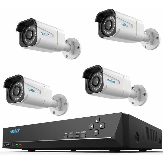 Reolink 4K+ Uhd Nvr Poe Ai 8Ch 4X Bullet Kit 2Tb, Black