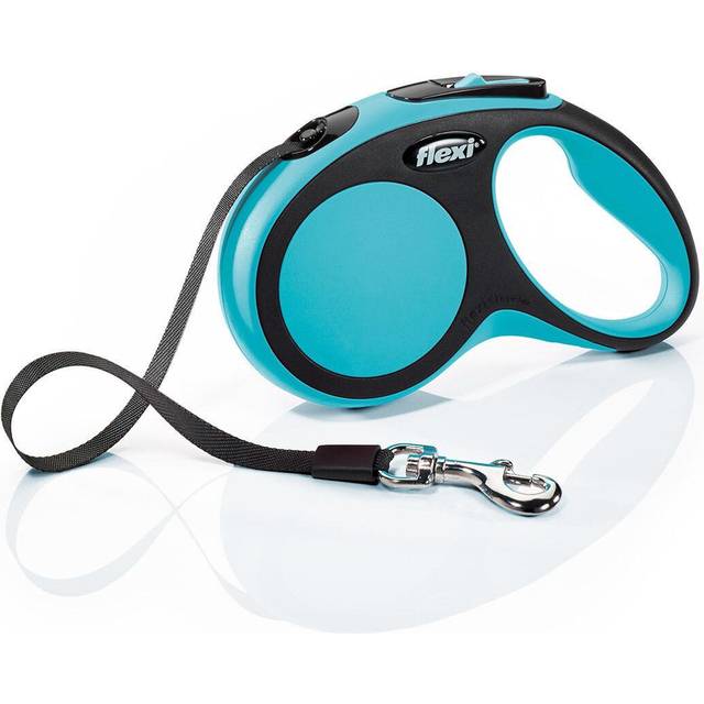 FLEXI New Comfort Retractable Dog Leash (Tape)  Ergonomic  Durable and Tangle Free Pet Walking Leash for Dogs Up to 132 lbs  16 ft  Large  Black/Grey