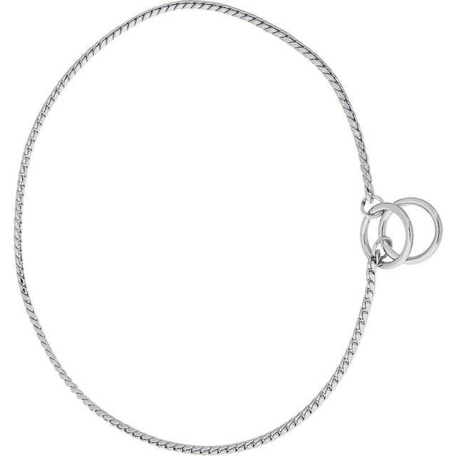 Guardian Gear 24-Inch Medium Metal Snake-Chain Dog Collar with Slip-On Closure Size 24" in Chrome