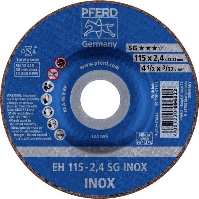 Pferd Cut-off Wheel EH 115-2,4 SG Inox- you get 25