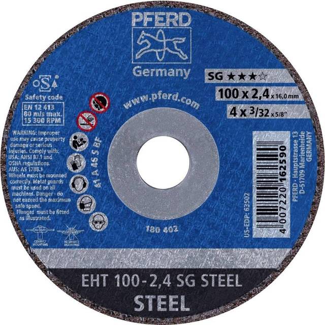 Pferd Cut-off Wheel EHT 100-2,4 SG Steel/16- you get 25