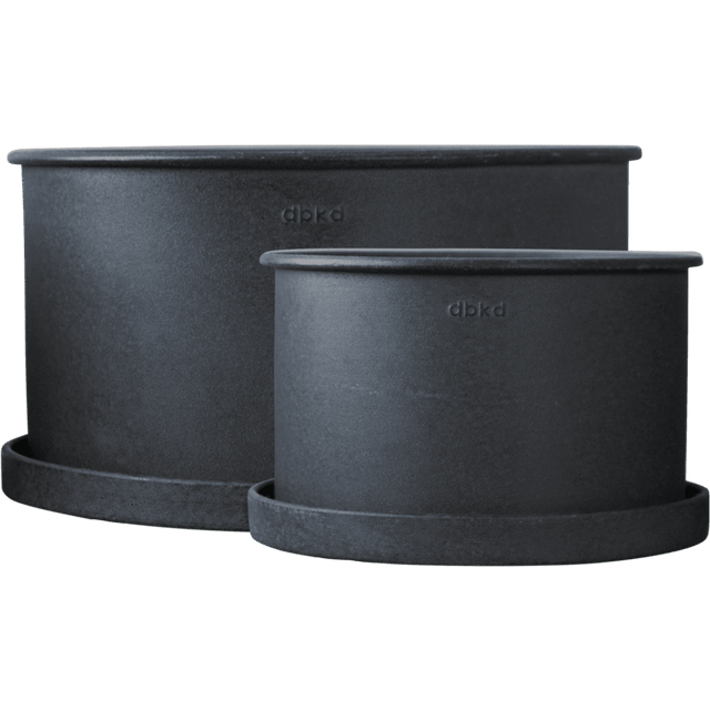 DBKD Plant bowl flower pot 2-pack Black