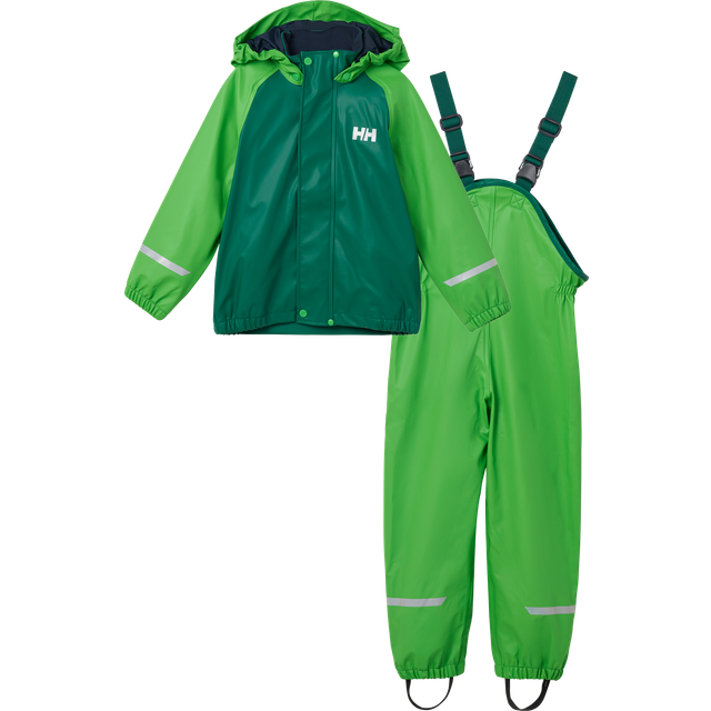 Helly Hansen K Bergen Fleece Pu Rainset 2.0, Barn Unisex Vandringsbyxor, Grön (Green), 5