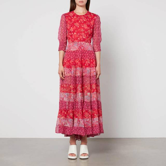 RIXO Kristen Printed Crepe Midi Dress - XS/UK 8 - Multi