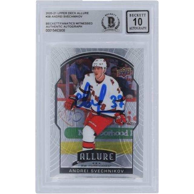 Andrei Svechnikov Carolina Hurricanes Autographed 2020-21 Upper Deck Allure #38 Beckett Fanatics Witnessed Authenticated 10 Card