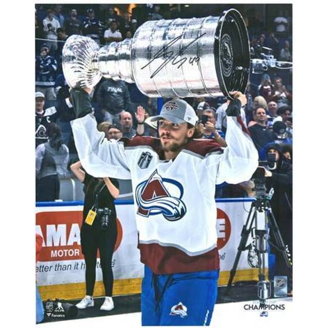 Samuel Girard Colorado Avalanche Autographed 16" x 20" 2022 Stanley Cup Champions Raising Cup Photograph