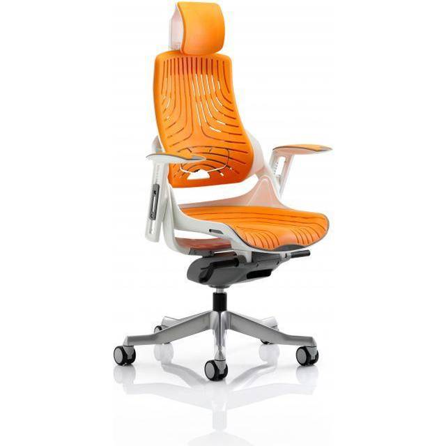 Zure Orange Elastomer Gel Executive Chair - Headrest