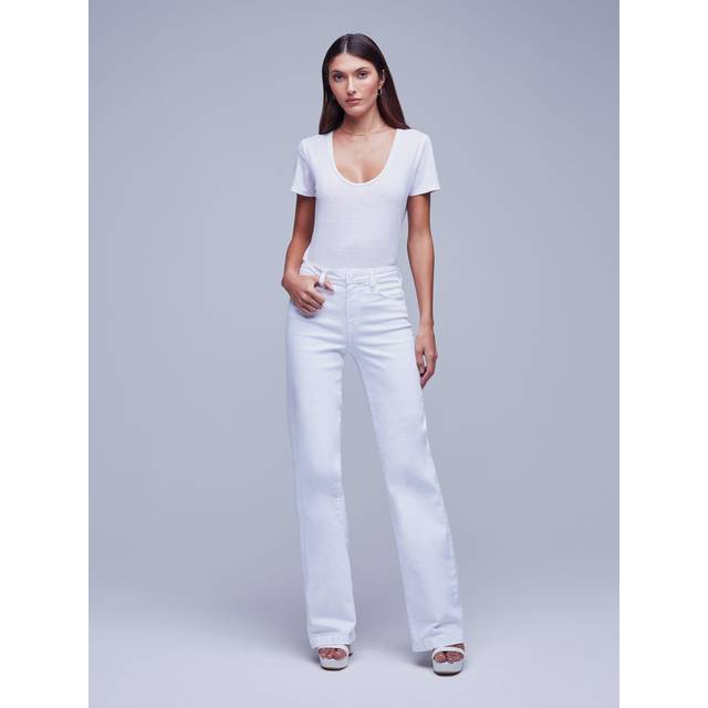 Clayton High Rise Wide-Leg Jeans - BLANC - 31