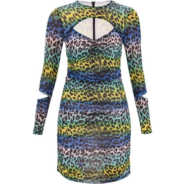 GANNI Multicolor Leopard Minidress - 999 Multicolour - DK 38