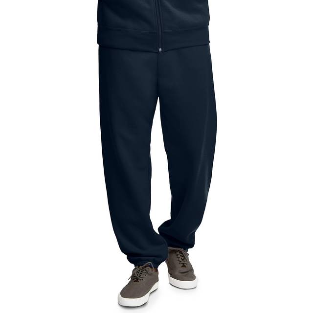 Fruit of the Loom Men's Eversoft Fleece Elastic Bottom Sweatpants with Pockets  Relaxed Fit  Moisture Wicking  Breathable  Navy  XX-Large