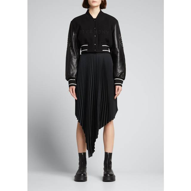 Givenchy Black 4G Varsity Bomber Jacket - 004 Black/White - IT 34