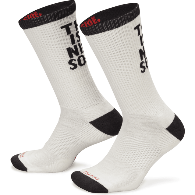 Nike Everyday Plus Cushioned Crew Socks 'Sail Black' FB3272-635 - Bright Crimson/Sail/Black - M
