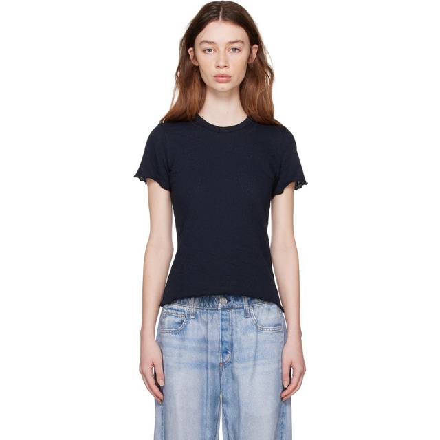 rag & bone Black Gemma T-Shirt - Salute - XXS
