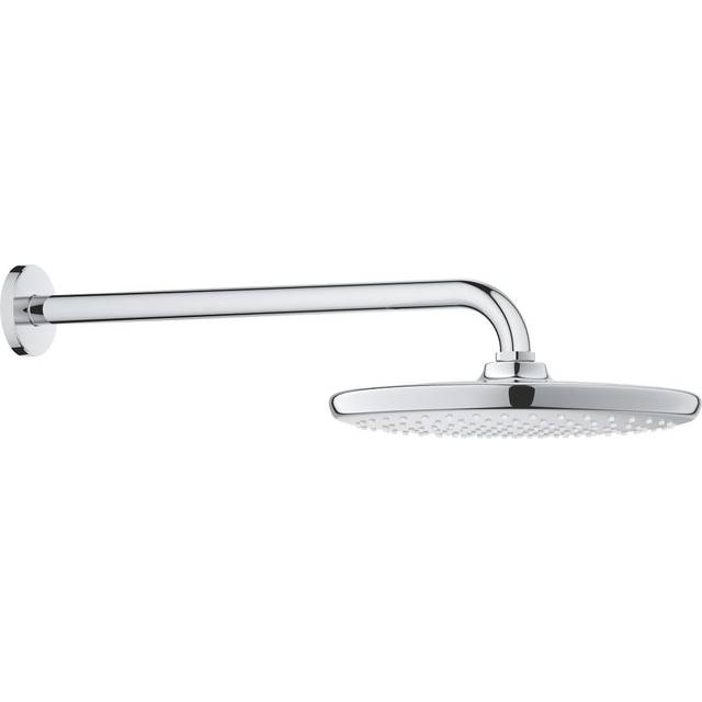 Grohe Tempesta Round Shower Head With Arm - Chrome