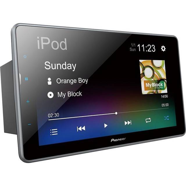 Pioneer DMH-AF555BT, bilstereo med Bluetooth, 9" skärm och 3 par lågnivå