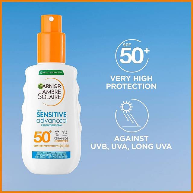 Garnier Ambre Solaire SPF 50+ Sensitive Advanced Sun Spray 150ml