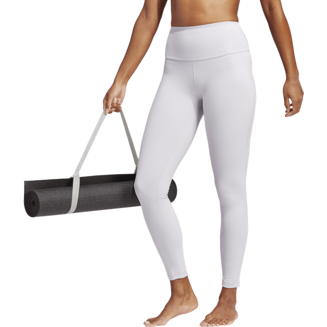 adidas Performance Womens Yoga Essentials High-Waisted Leggings - Purple Recycled Material - Size X-Small