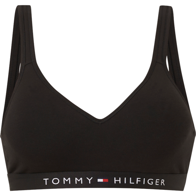 Tommy Hilfiger V-Neck Padded Bralette, Black