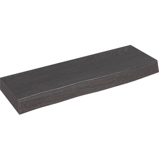 vidaXL Wall Shelf Dark Brown 60x20x6 cm Treated Solid Wood Oak