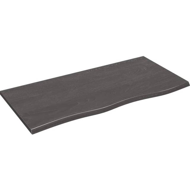 vidaXL Wall Shelf Dark Brown 100x50x2 cm Treated Solid Wood Oak